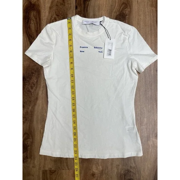 Proenza Schouler New York White Label Women's Solid Stretch Jersey T Shirt Sz S - Picture 5 of 9